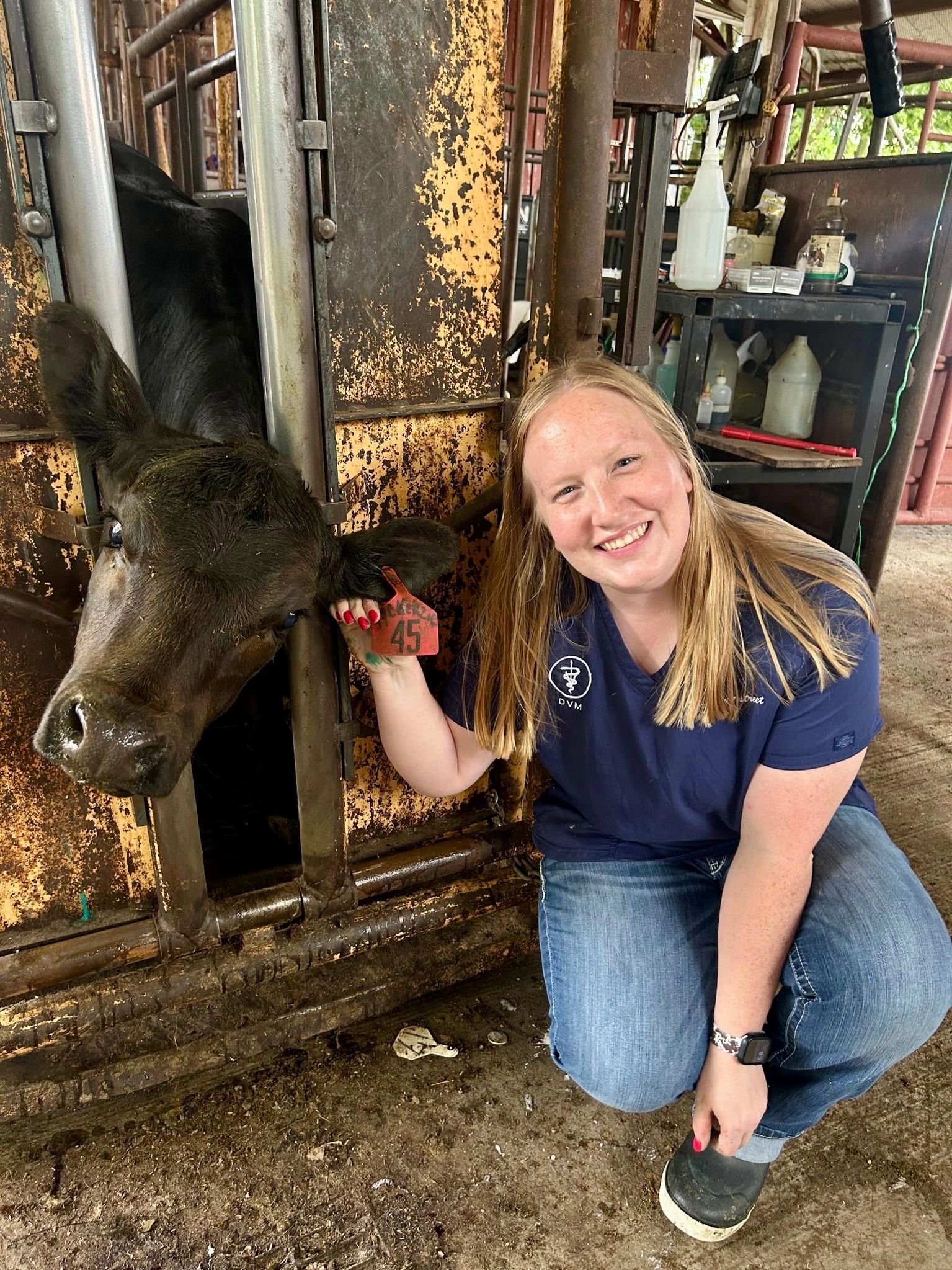 Country View Animal Care Center doctor outdoors at fence